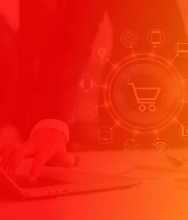 Man looking for best eCommerce Website Development on laptop